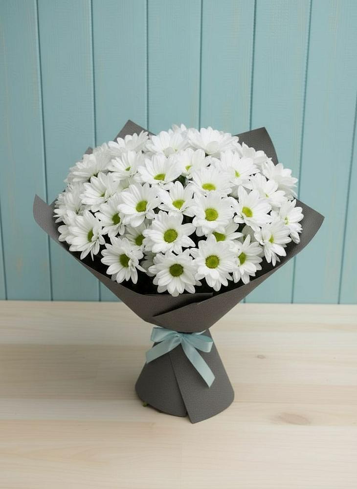 Букет белые хризантемы в Саратове Букет цветов из: Хризантемы в Саратове