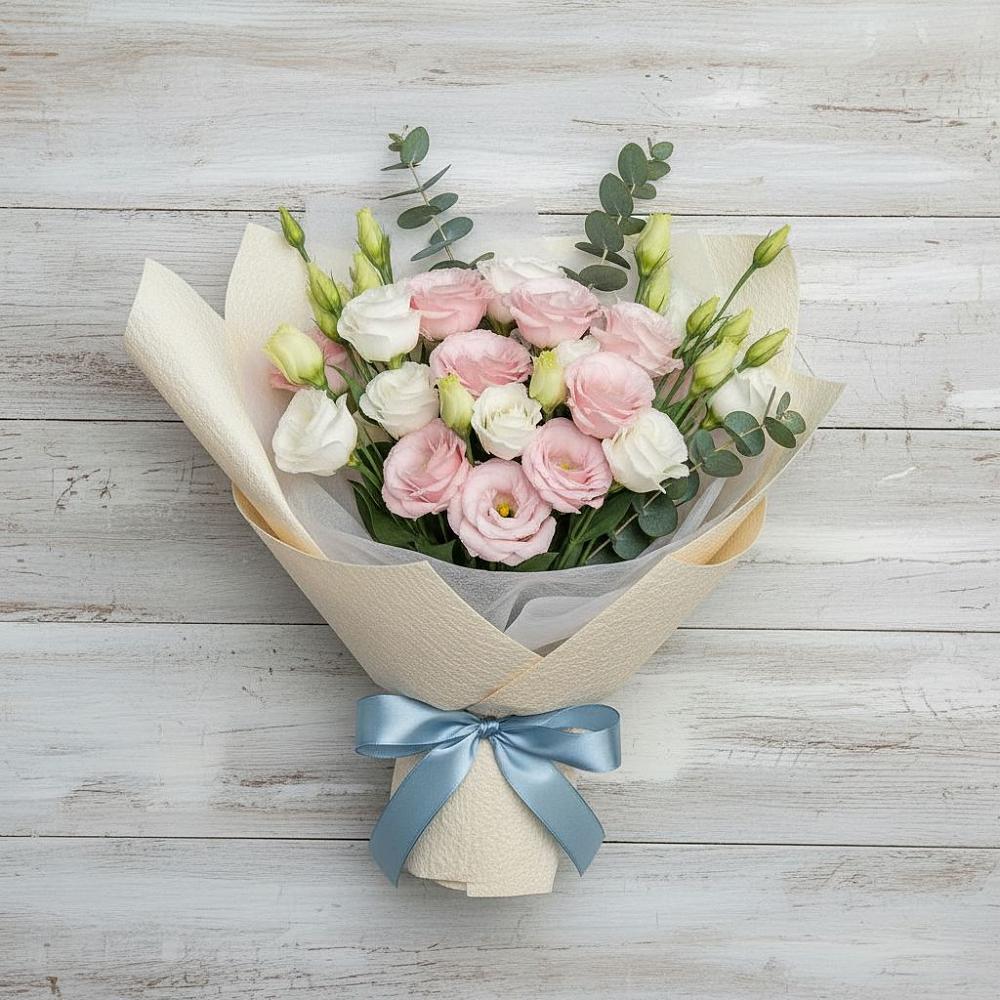 Букет цветов из: Лизиантусы в Саратове